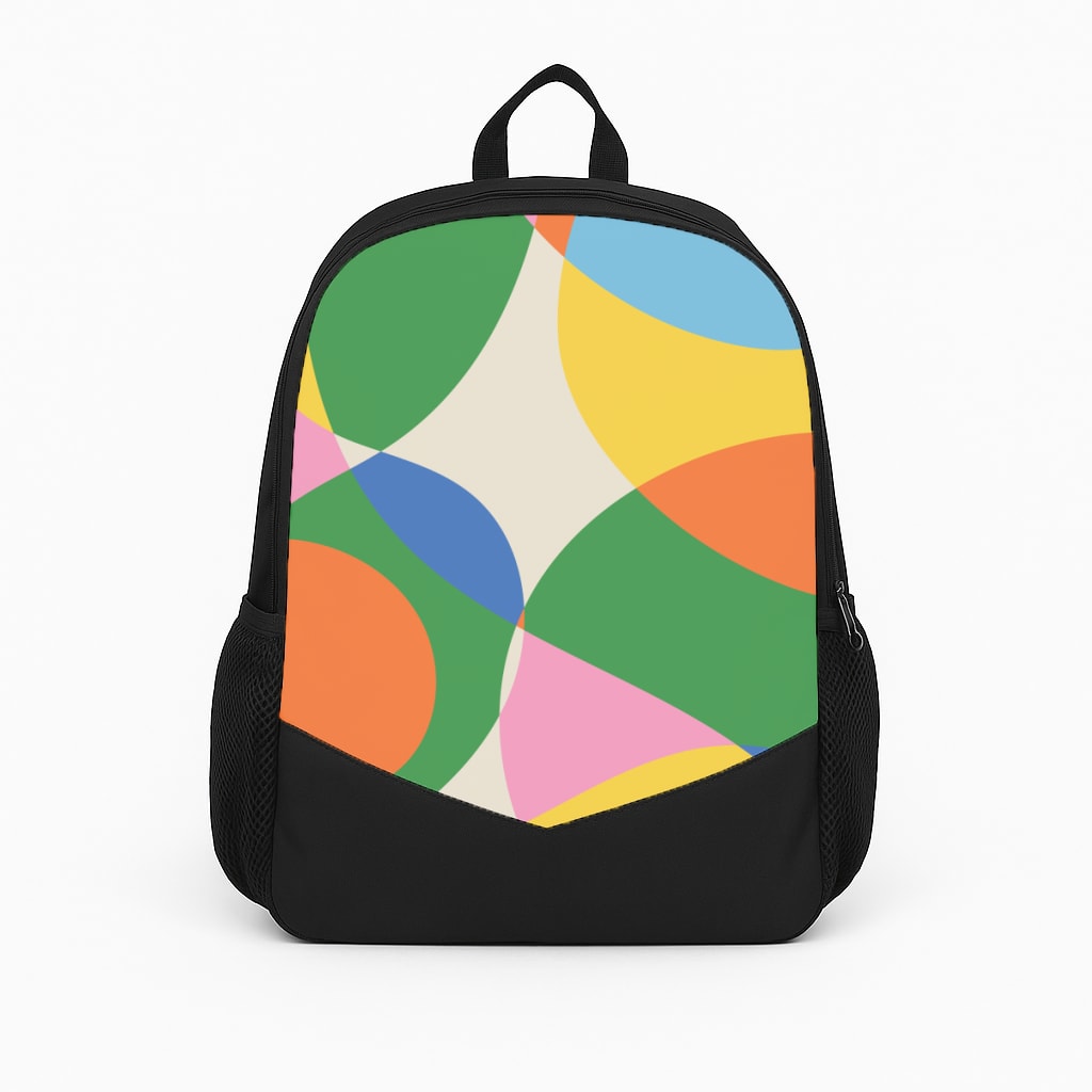 Colourful Abstract Shapes Pattern Backpack