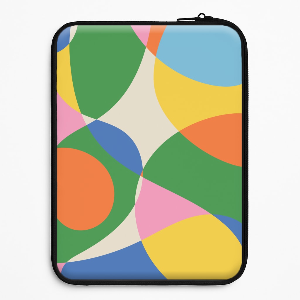 Colourful Abstract Shapes Pattern Laptop Sleeve