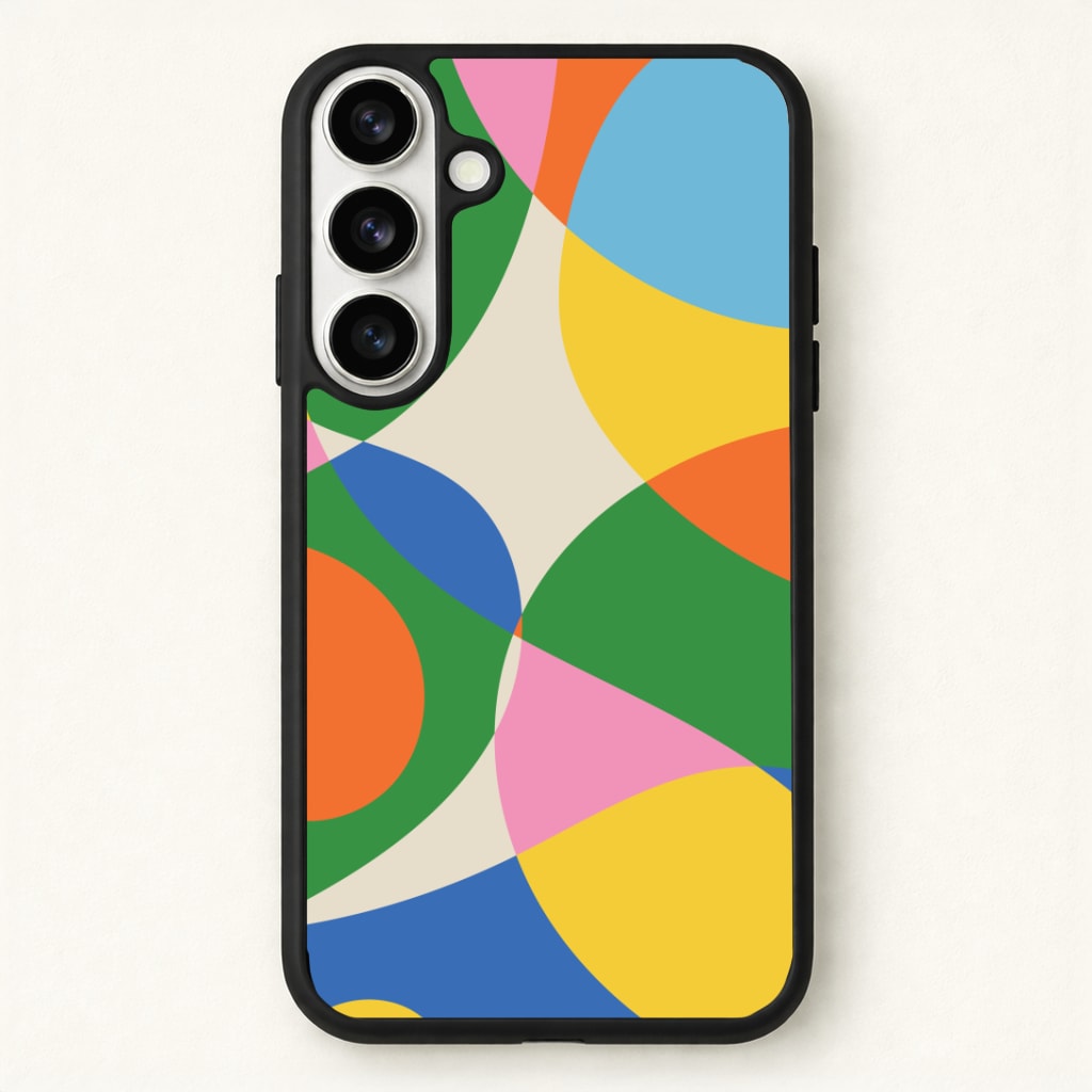 Colourful Abstract Shapes Pattern Phone Case for Galaxy S26 Plus