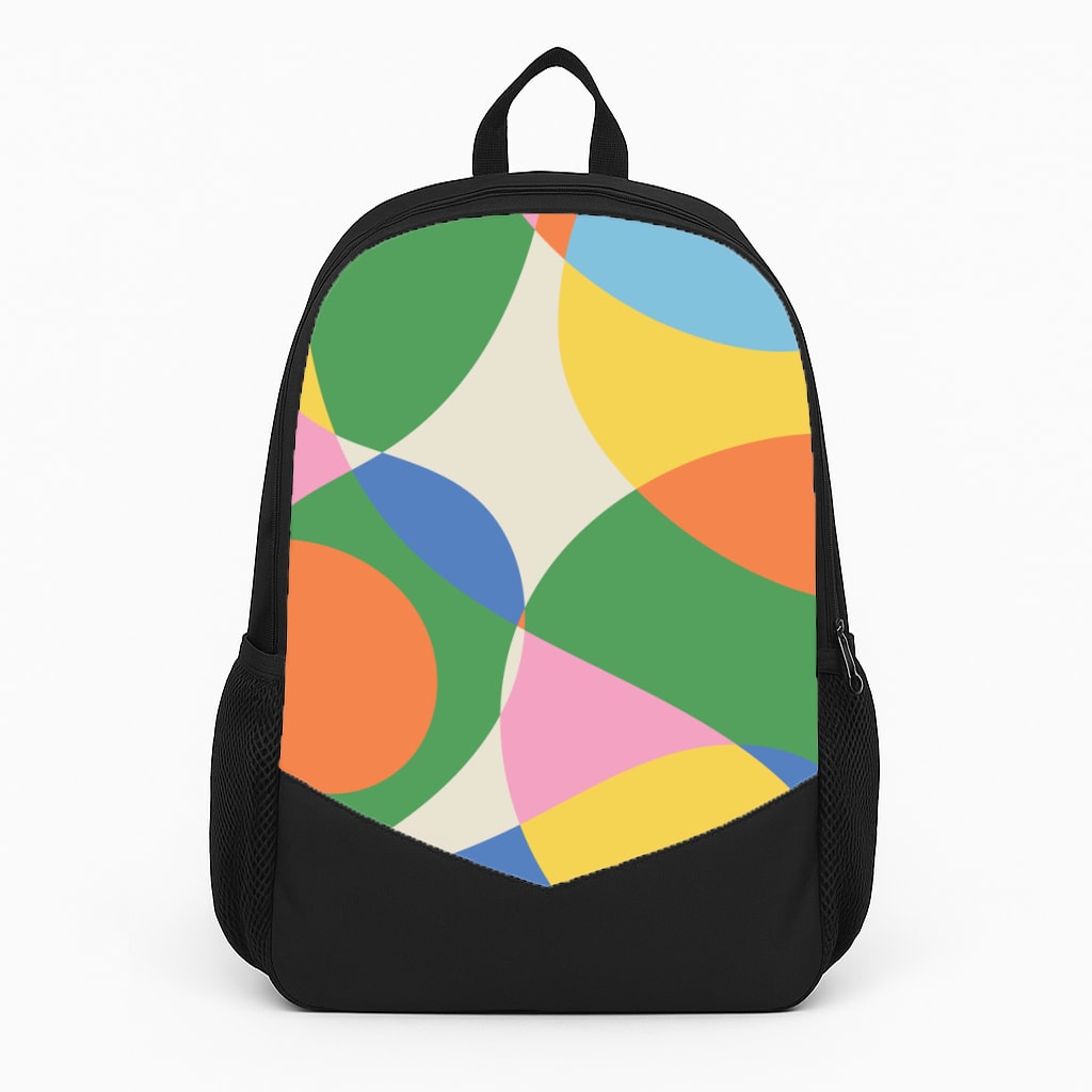 Colourful Abstract Shapes Pattern Backpack