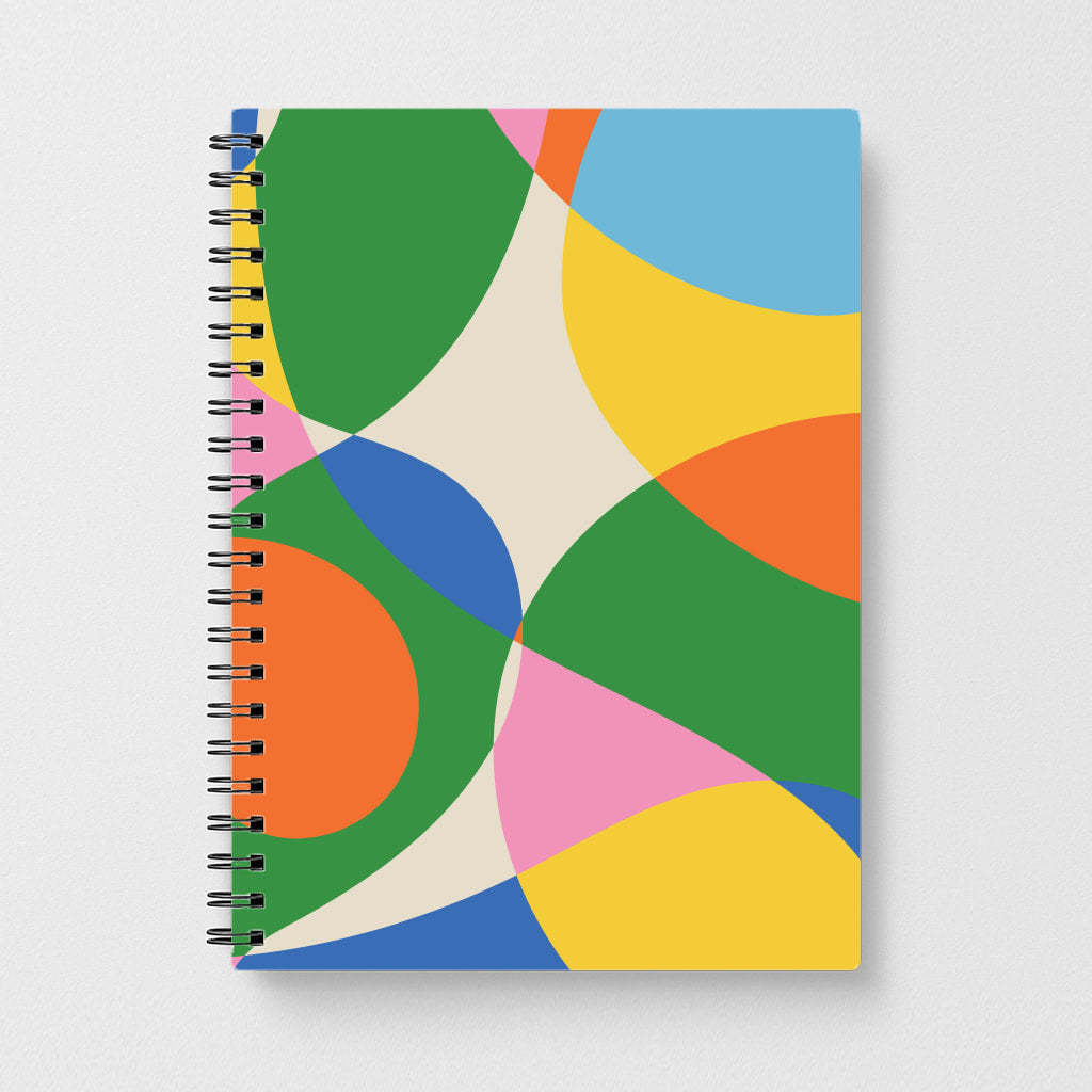 Colourful Abstract Shapes Pattern Notebook