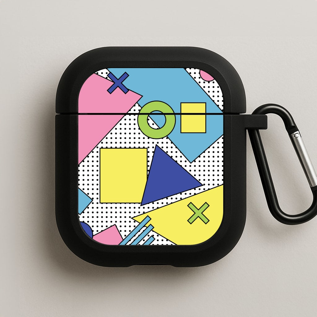 Geometric Abstract Shapes Pattern AirPods Case