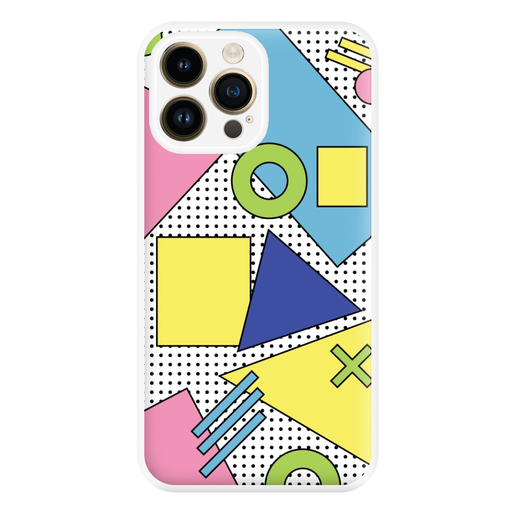 Geometric Abstract Shapes Pattern Phone Case for iPhone 14 Pro Max