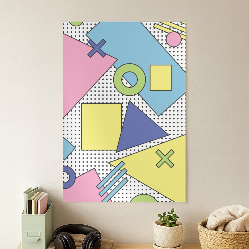 Geometric Abstract Shapes Pattern Poster