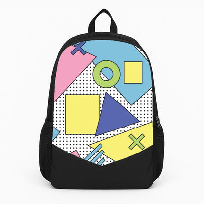 Geometric Abstract Shapes Pattern Large Backpack