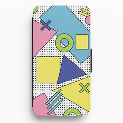 Geometric Abstract Shapes Pattern Flip / Wallet Phone Case