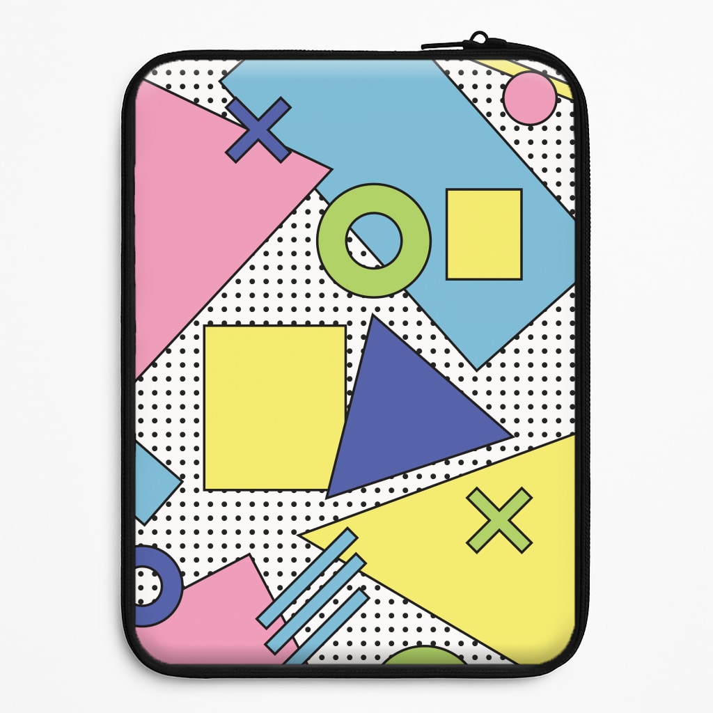 Geometric Abstract Shapes Pattern Laptop Sleeve