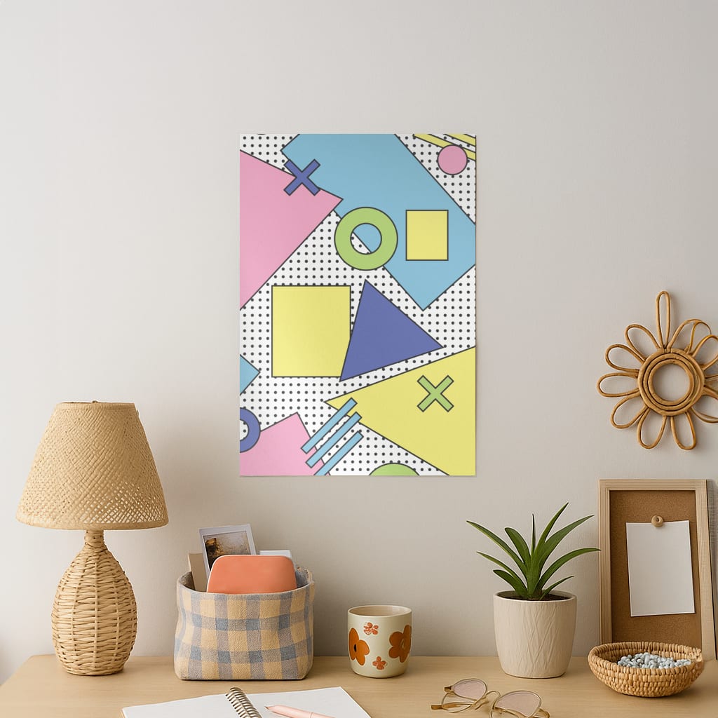 Geometric Abstract Shapes Pattern Art Print
