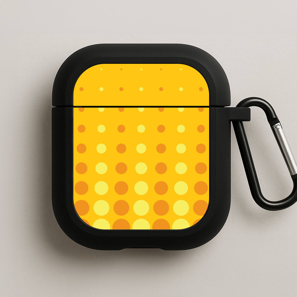 Yellow And Orange Dots Abstract Pattern AirPods Case