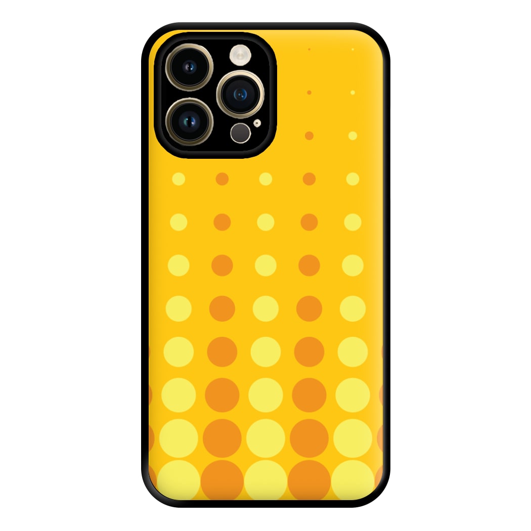 Yellow And Orange Dots Abstract Pattern Phone Case for iPhone 14 Pro Max