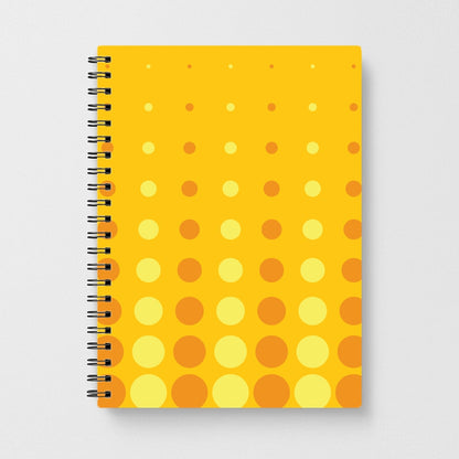Yellow And Orange Dots Abstract Pattern Notebook