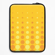 Yellow And Orange Dots Abstract Pattern Laptop Sleeve 1