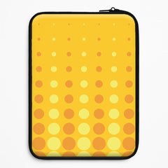Yellow And Orange Dots Abstract Pattern Laptop Sleeve