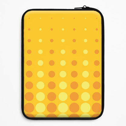Yellow And Orange Dots Abstract Pattern Universal Laptop Sleeve