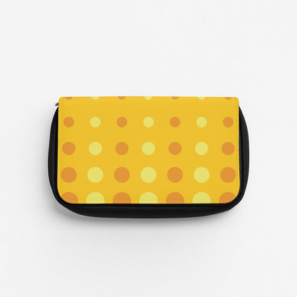 Yellow And Orange Dots Abstract Pattern Pencil Case