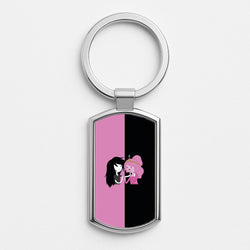 Marceline And Bubblegum Silver Keyring