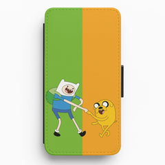 Jake The Dog And Finn The Human Flip / Wallet Phone Case