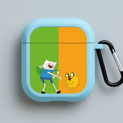 Jake The Dog And Finn The Human Blue AirPods Case