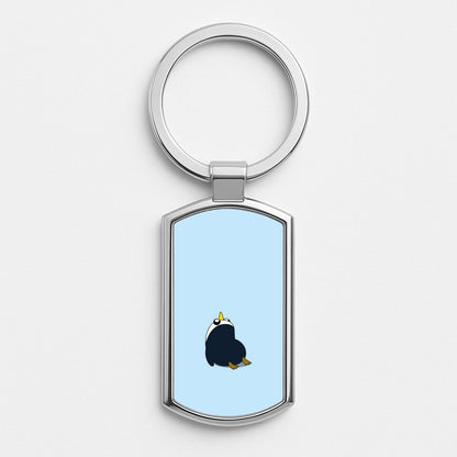 Penguins Silver Keyring