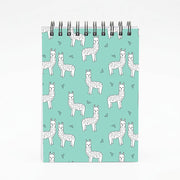 Mint Alpaca Pattern Notebook 4