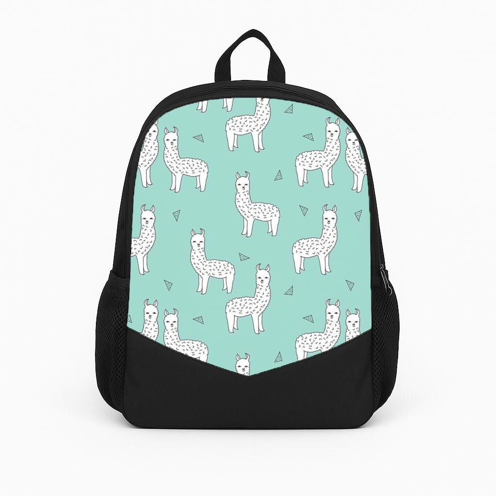 Mint Alpaca Pattern Backpack