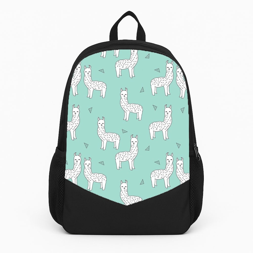 Mint Alpaca Pattern Backpack