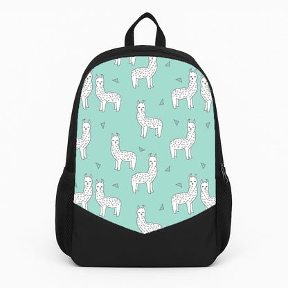 Mint Alpaca Pattern Large Backpack