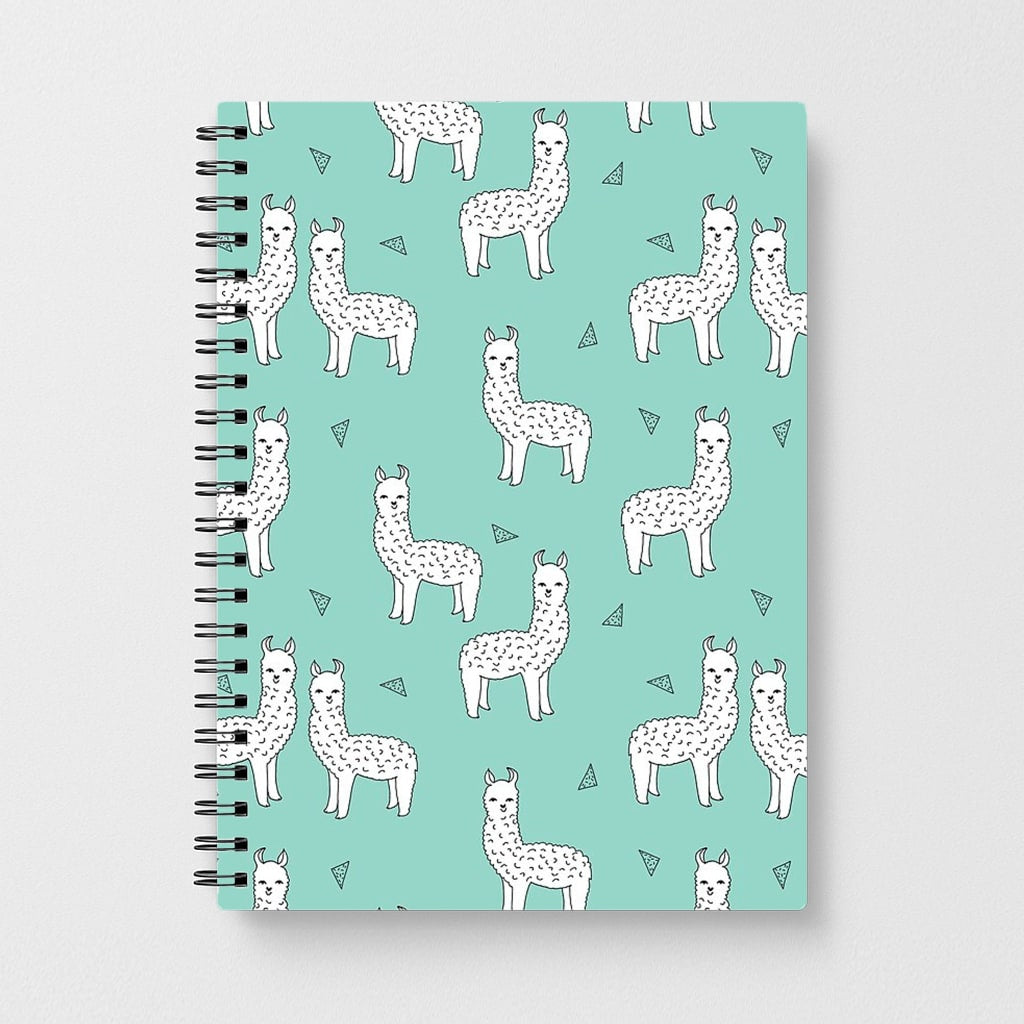 Mint Alpaca Pattern Notebook - Fun Cases