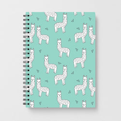 Mint Alpaca Pattern Notebook - Fun Cases