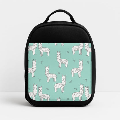 Mint Alpaca Pattern Insulated Lunchbox