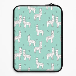 Mint Alpaca Pattern Universal Laptop Sleeve