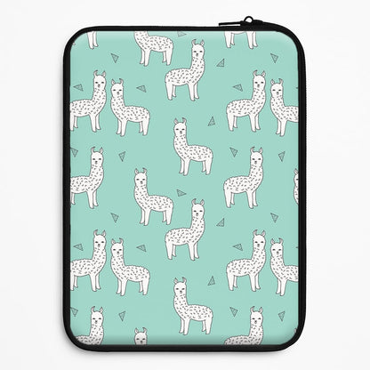 Mint Alpaca Pattern Universal Laptop Sleeve