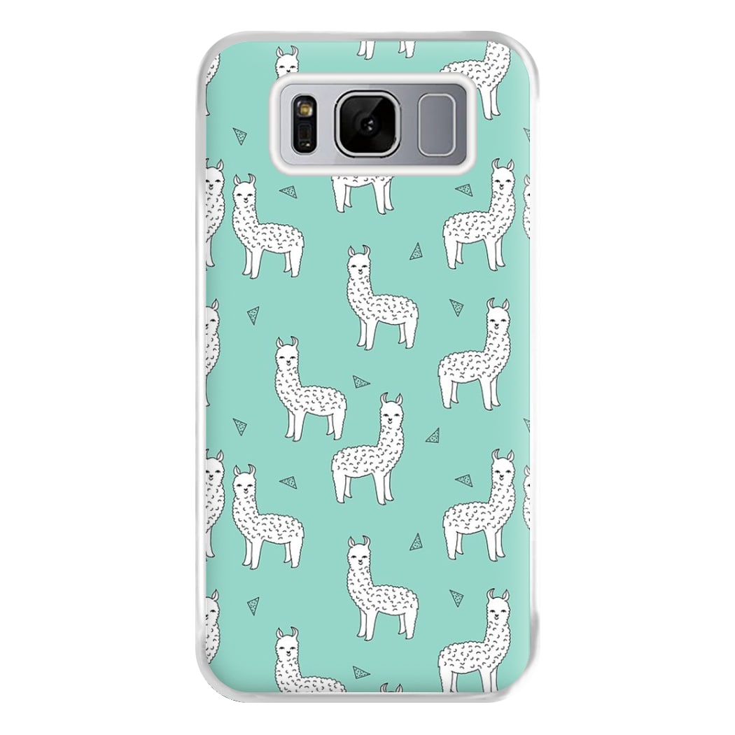 Mint Alpaca Pattern Phone Case for Galaxy S8 Plus