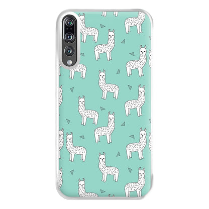 Mint Alpaca Pattern Phone Case for Huawei P20 Pro