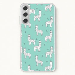 Mint Alpaca Pattern Phone Case for Galaxy A37