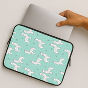 Mint Alpaca Pattern Laptop Sleeve 2