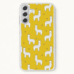 Mustard Alpaca Pattern Phone Case for Galaxy A57