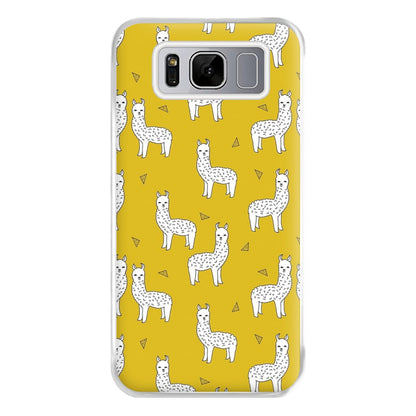 Mustard Alpaca Pattern Phone Case for Galaxy S8 Plus