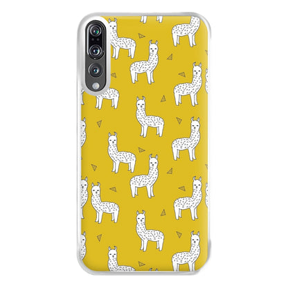 Mustard Alpaca Pattern Phone Case for Huawei P20 Pro