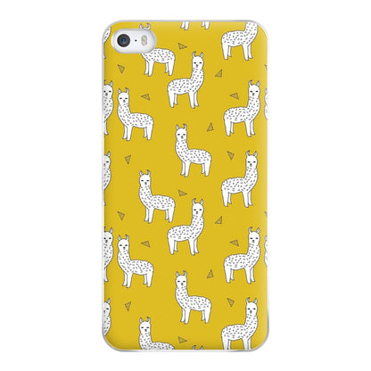 Mustard Alpaca Pattern Phone Case for iPhone 5 / 5s / SE 2016