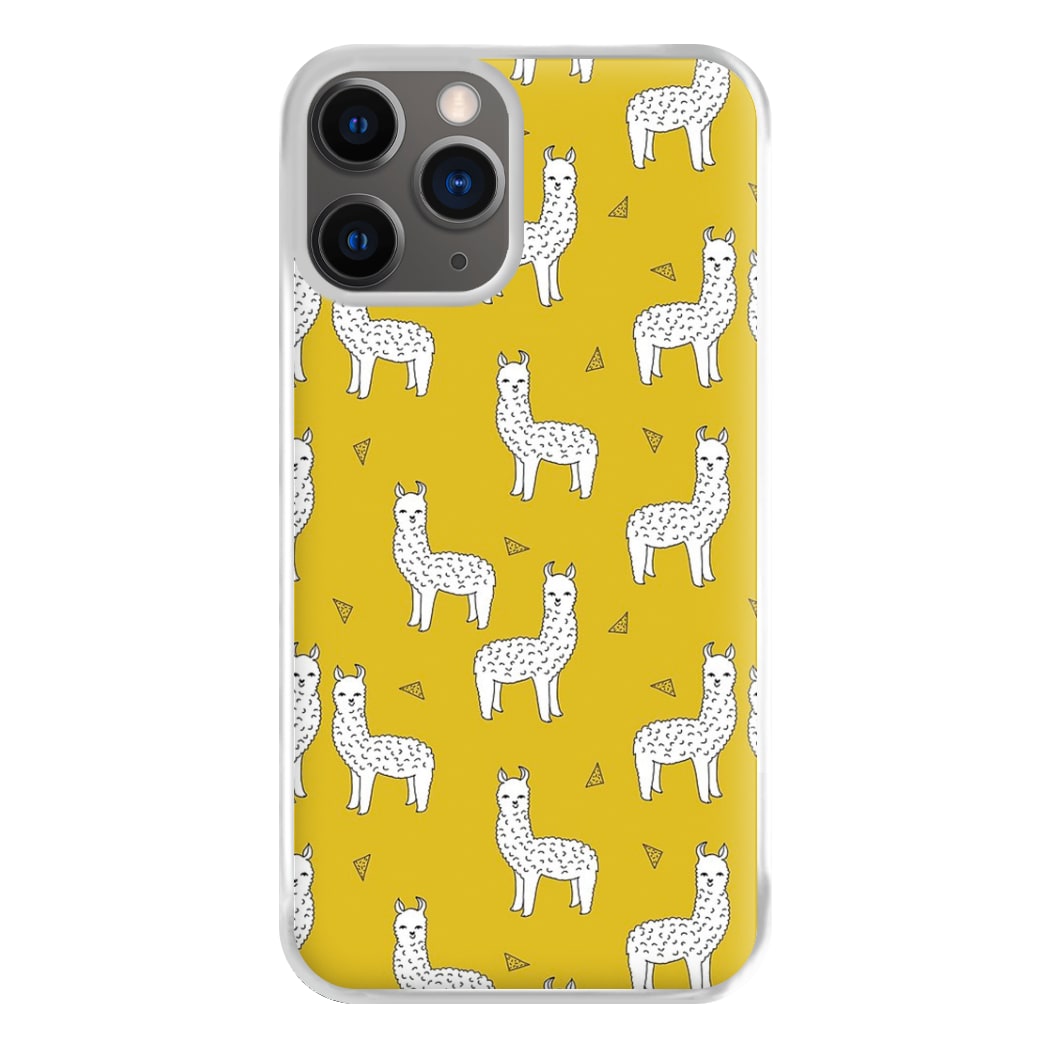 Mustard Alpaca Pattern Phone Case for iPhone 12 Pro Max