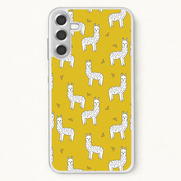 Mustard Alpaca Pattern Phone Case for Galaxy A37
