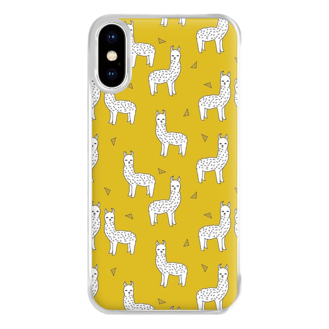 Mustard Alpaca Pattern Phone Case for iPhone XS Max