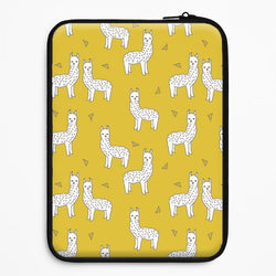 Mustard Alpaca Pattern Universal Laptop Sleeve