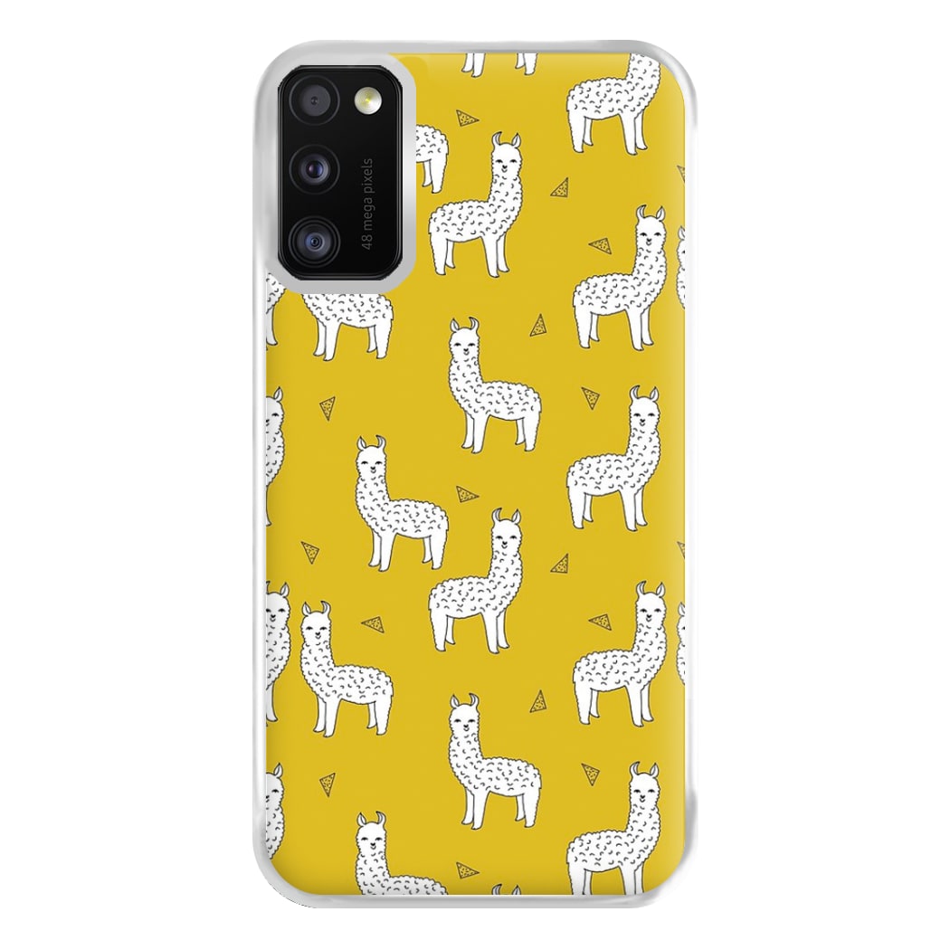 Mustard Alpaca Pattern Phone Case for Galaxy A41