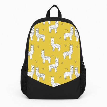 Mustard Alpaca Pattern Large Backpack