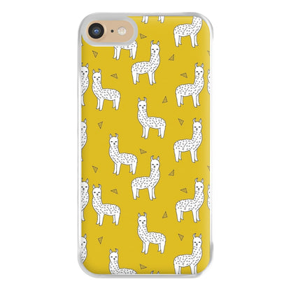 Mustard Alpaca Pattern Phone Case for iPhone 6 / 7 / 8 / SE