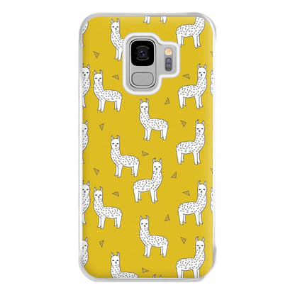 Mustard Alpaca Pattern Phone Case for Galaxy S9 Plus