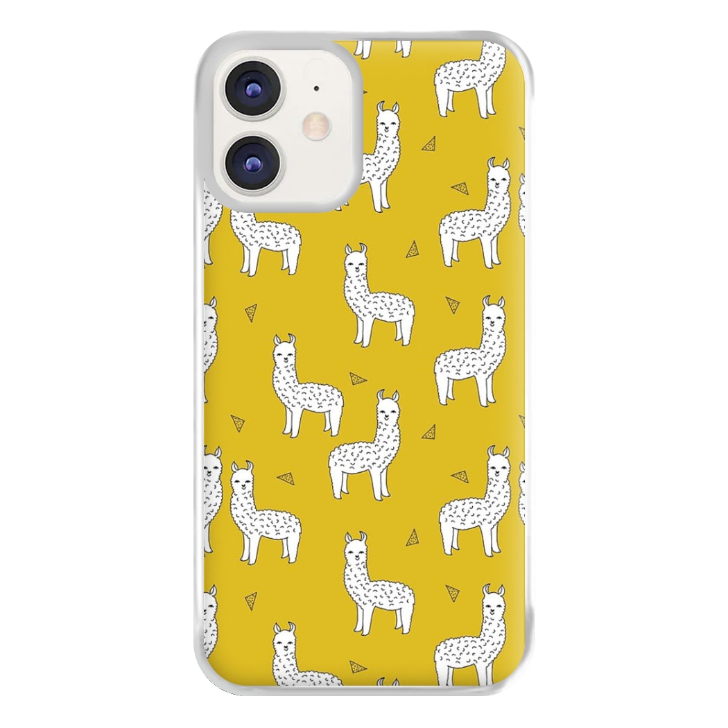 Mustard Alpaca Pattern Phone Case for iPhone 11