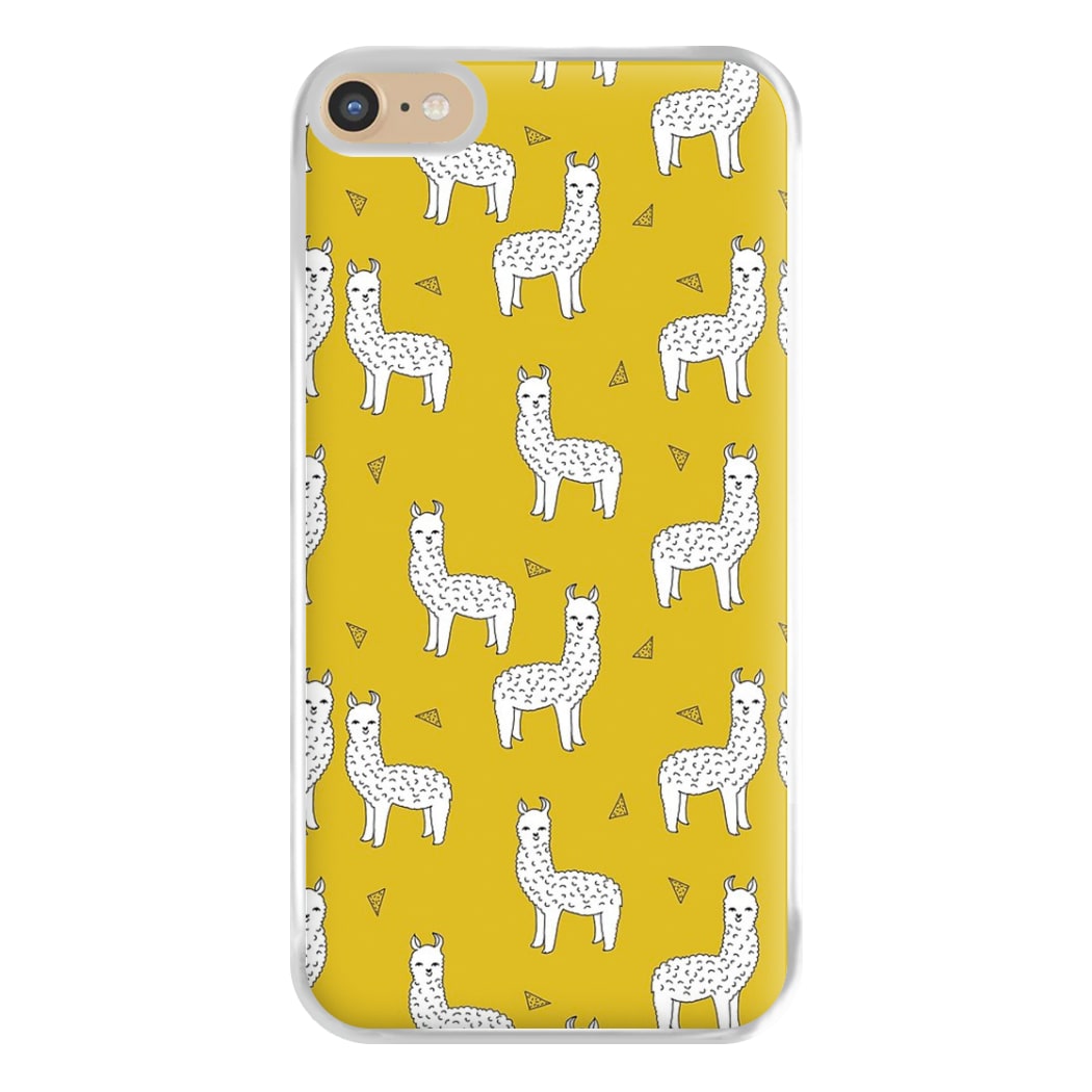 Mustard Alpaca Pattern Phone Case for iPhone 6 Plus / 7 Plus / 8 Plus